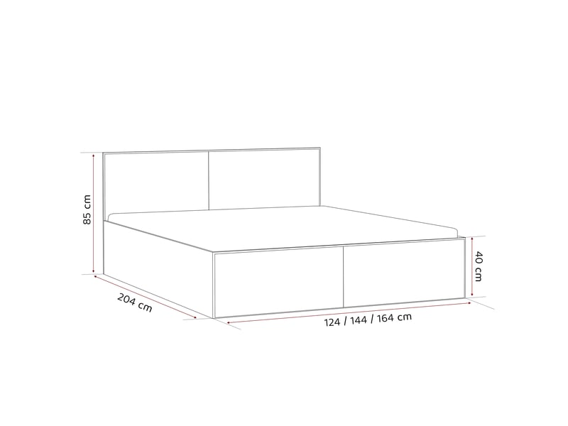  Lit coffre atheris - 160x200 cm - structure de lit sans matelas - tissu velours - gris ATHERIS - Conforama E