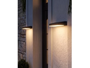 Lot de 2 appliques led d'extérieur teilan noir