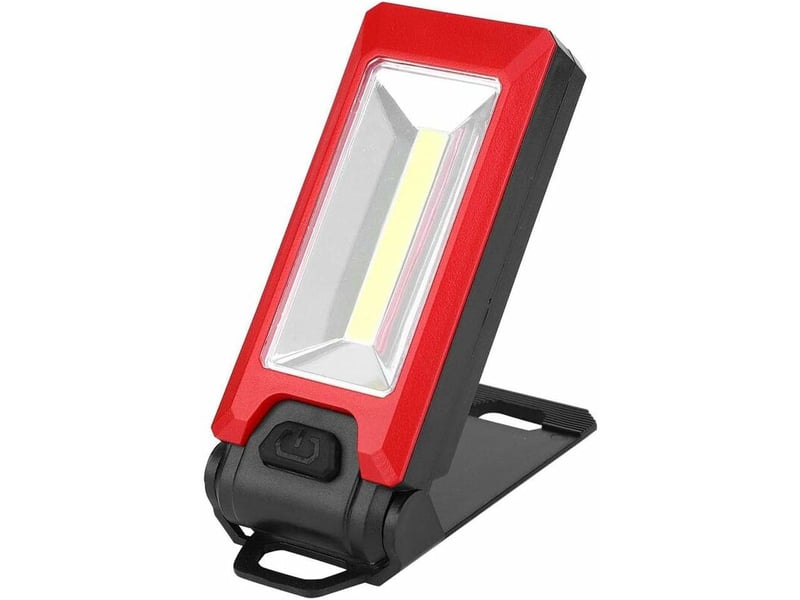  3w cob led lampe de travail lampe de poche torche poche crochet magnétique lampe suspendue pour camping en plein air randonnée rouge  - Conforama A