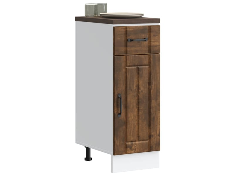  Meuble de rangement, armoire de cuisine lucca chêne fumé bois ingénierie shl9196  - Conforama C