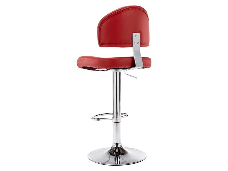  Tabouret de bar, chaise de bar rouge bordeaux similicuir shl55085  - Conforama A