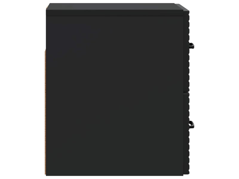  Table de chevet - cabinet de chevet - table de nuit mural avec tiroir noir 34,5 x 33 x 40 cm  - Conforama E