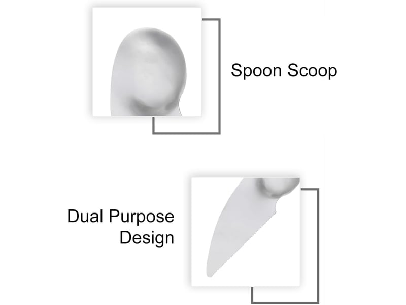  Cuillères à kiwi inox (lot de 4) – outils pratiques pour découper et déguster les fruits facilement et proprement  - Conforama C