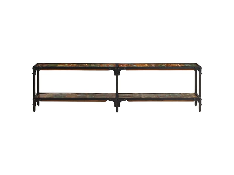  Meuble tv - banc tv - meuble de rangement 150x30x41 cm bois massif de récupération  - Conforama D