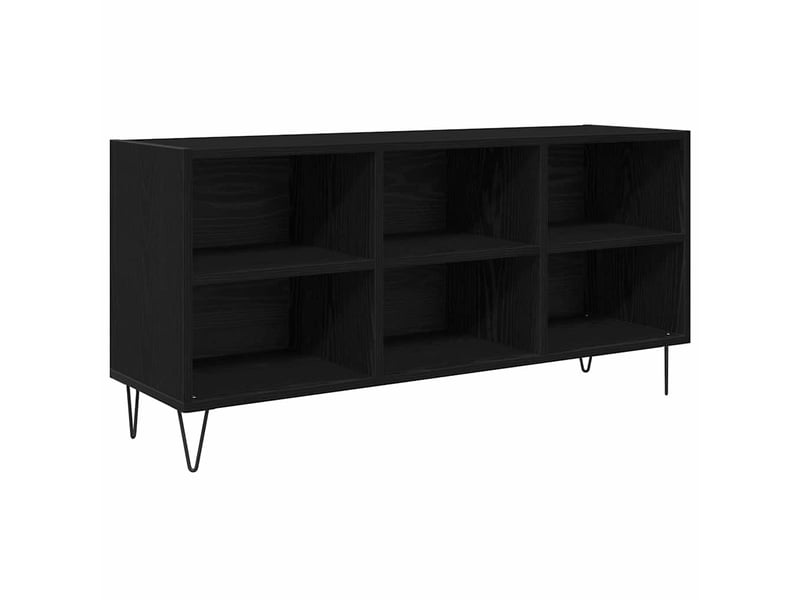  Meuble tv - banc tv - meuble de rangement 103,5 x 30 x 50 cm chêne noir bois d'ingénierie  - Conforama A