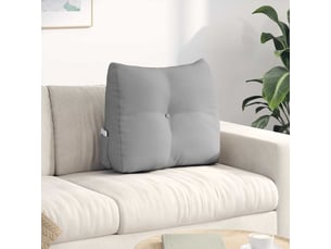 Coussin de dos, coussin de dossier gris nuage 60 x 24 x 50 cm tissu cf54746