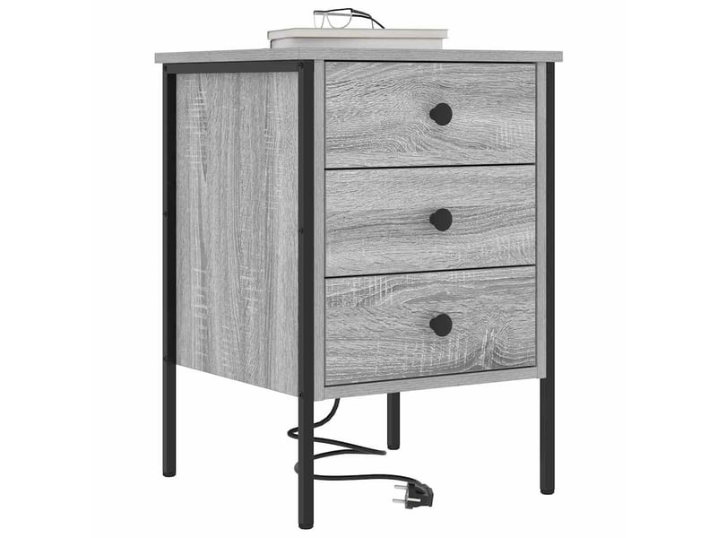  Table de chevet avec tiroir 2 pièces gris sonoma 42 x 41 x 61 cm  - Conforama C