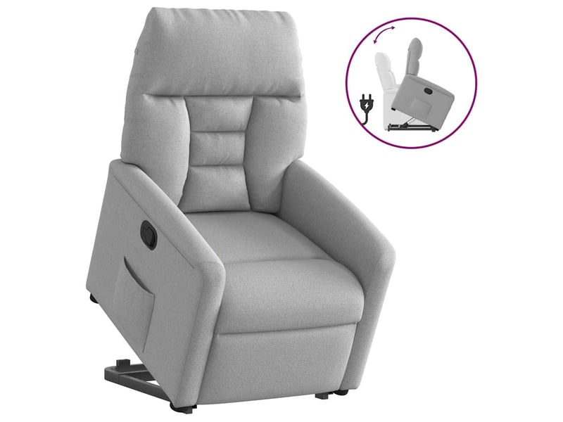 Fauteuil inclinable, fauteuil relax gris nuage tissu shl69570 - Conforama B