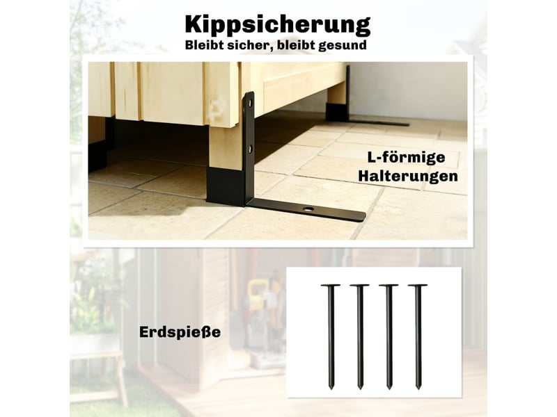  Armoire de jardin haute en sapin, 213 cm  - Conforama C