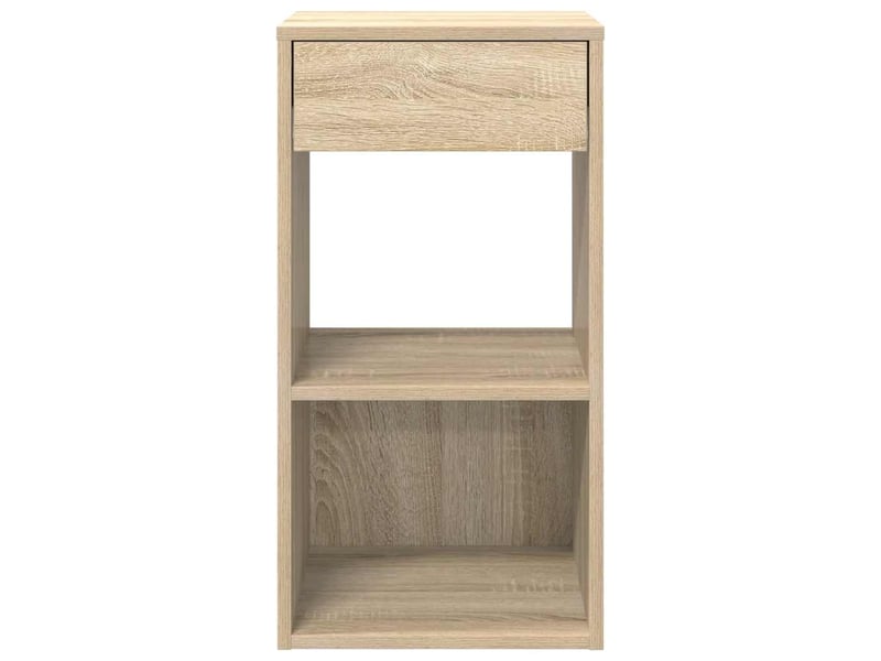  Lot de 2 tables de chevet - cabinet de chevet - table de nuit avec tiroir chêne sonoma 35x34x66,5 cm  - Conforama C