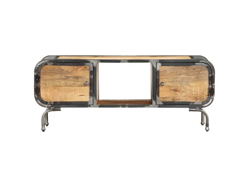  Meuble tv - banc tv - meuble de rangement 110x30x42 cm bois massif de manguier  - Conforama A