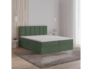 Lit avec rangement 180x200 cm <strong>MASSENO</strong>  <strong></strong> coloris vert