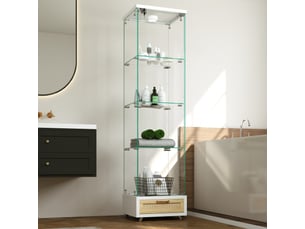 Vitrine coloris blanc CHICFURN - 42.5 cmx167 cm
