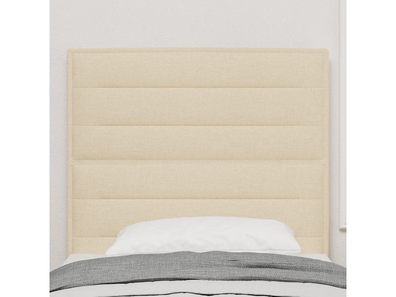 Tête de lit ; panneau de tête pour lit crème 90 cm en tissu  - Conforama E