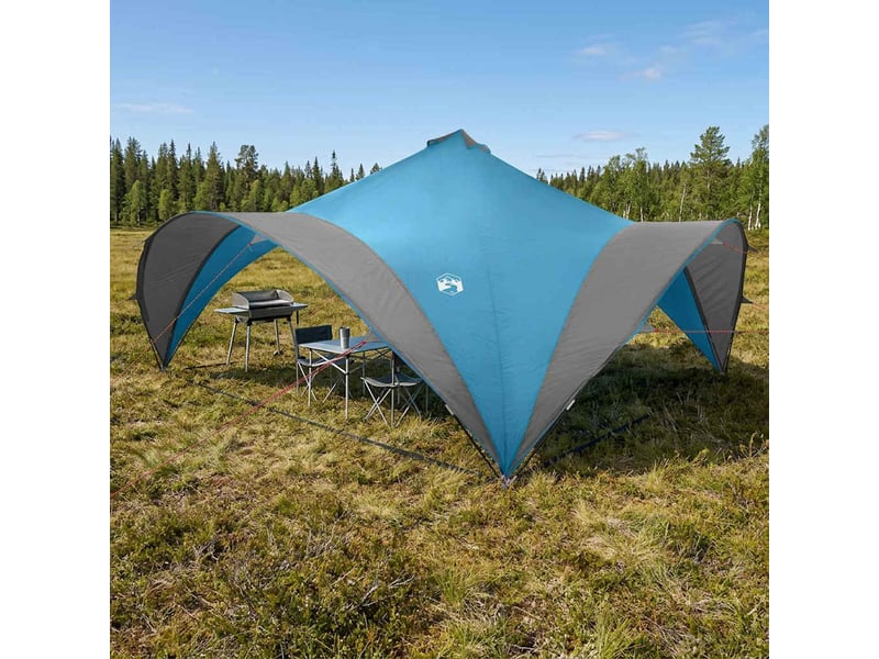  Tente de fête, tente de camping bleu 600x600x400 cm polyester et acier  - Conforama B