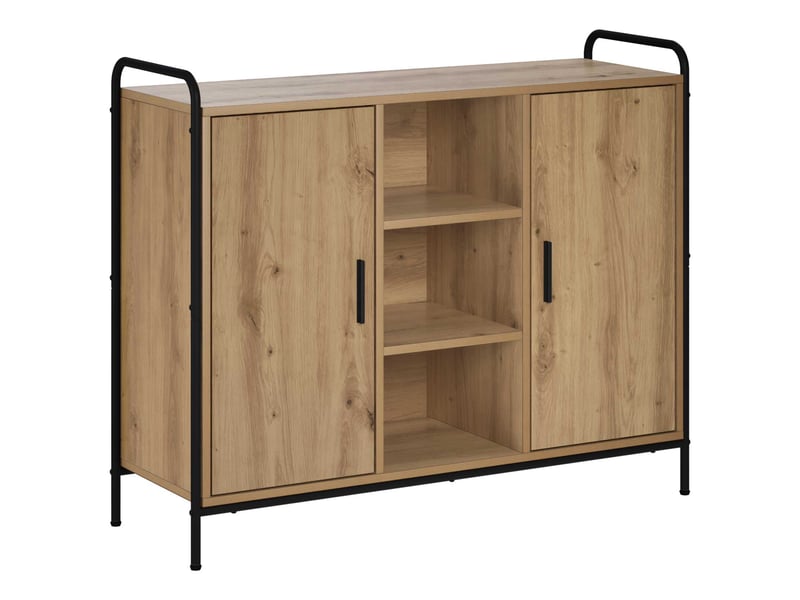  Buffet salon, buffet de rangement chêne artisanal 97x33x81 cm bois d'ingénierie shl5418  - Conforama A