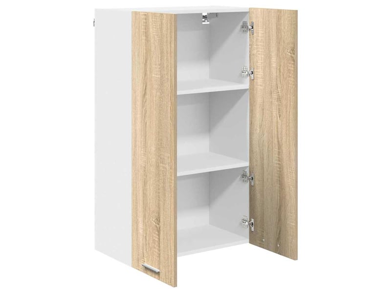 Meuble de rangement cuisine, armoire suspendue chêne sonoma 60x31x100cm shl4950 - Conforama E