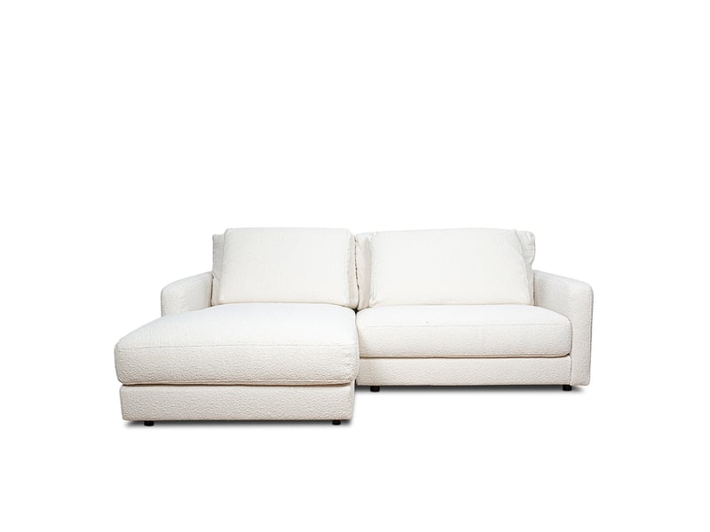 Canapé venezia laine bouclée angle g blanc cassé 3 pl 3CA56.AS.3A.G.01 - Conforama A