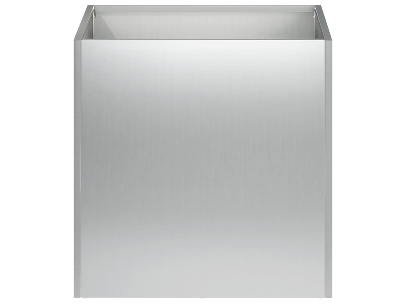  Jardinière - cache-pot de jardin argenté 20 x 20 x 20 cm acier galvanisé  - Conforama C