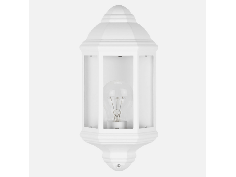  Applique extérieure classique fabrilamp shaula blanc, 1 x e27, ip44, 36,5 x 16,5 x 9,5 cm 149961001 - Conforama C