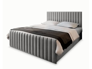 Lit avec rangement 180x200 cm MASSENO coloris gris