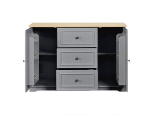 Buffet   3 tiroir(s)   - 126 cm coloris gris 