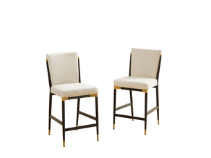 tabouret de bar <strong>HAVRYA</strong> - bicolore hauteur d'assise 65 cm vendu Par paire