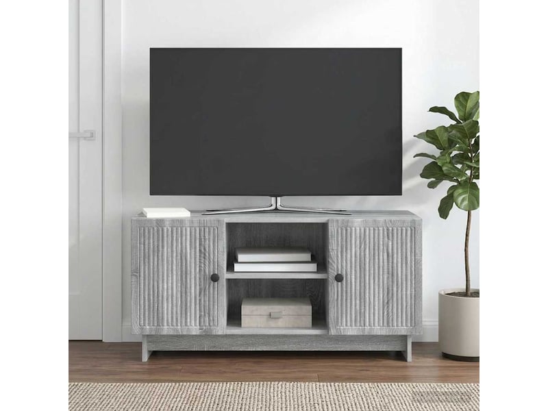  Meuble tv - banc tv - meuble de rangement 102 x 34,5 x 50 cm sonoma gris bois d'ingénierie  - Conforama D