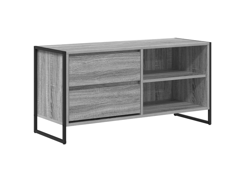  Meuble tv - banc tv - meuble de rangement 100 x 36 x 49,5 cm gris sonoma bois d'ingénierie  - Conforama A