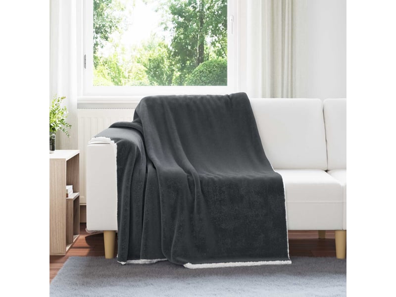  Plaid canapé gris foncé 150x200 cm 1.64 kg polaire  - Conforama B