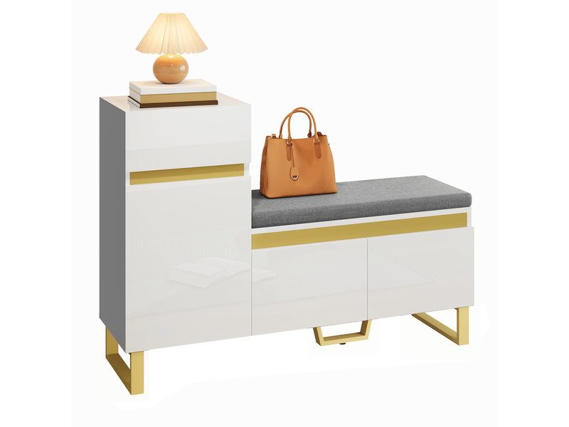  Meuble à chaussures de grande capacité, meuble de rangement à plusieurs étages pour la maison avec tiroirs et portes. Pour l'entrée  - Conforama B