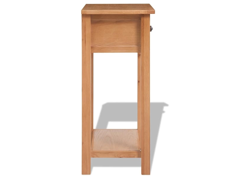  Table de chevet - table console 50 x 32 x 75 cm bois de chêne massif  - Conforama B