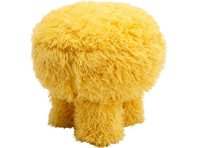tabouret plushy jaune kare design  - Conforama A
