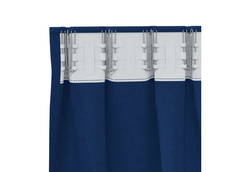  Lot de 2 rideaux occultants, rideaux black-out avec anneaux bleu foncé 245 x 140 cm cf44604  - Conforama E