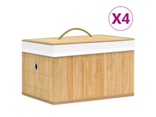 Boîtes de rangement en bambou 4 pcs