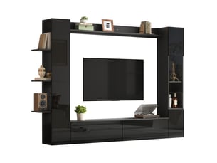 Meuble tv coloris noir 245 cm <strong>OKWISH</strong> <strong></strong>