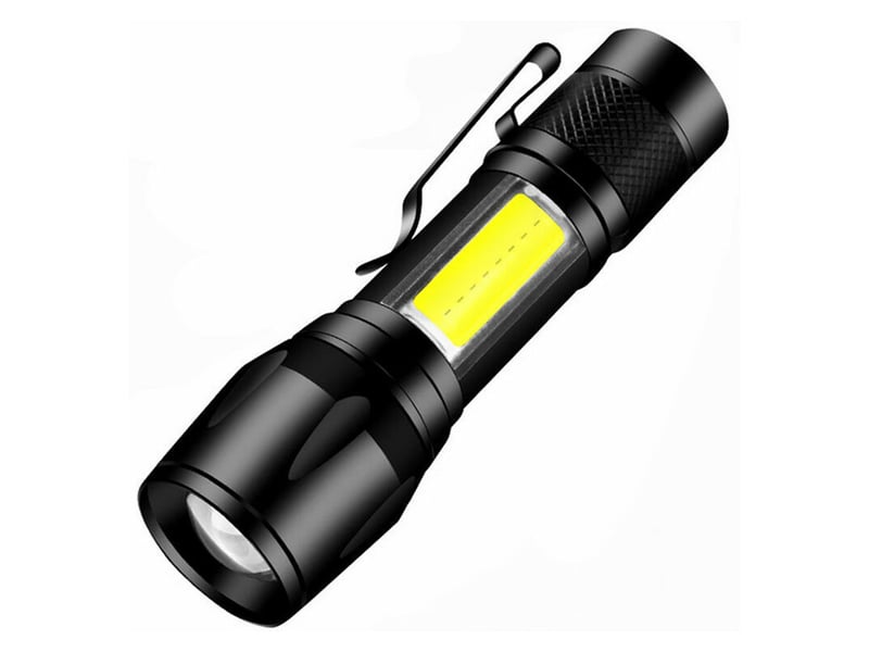  Led lampe de poche usb rechargeable mini portable brillant maison longue portée lumière extérieure  - Conforama E