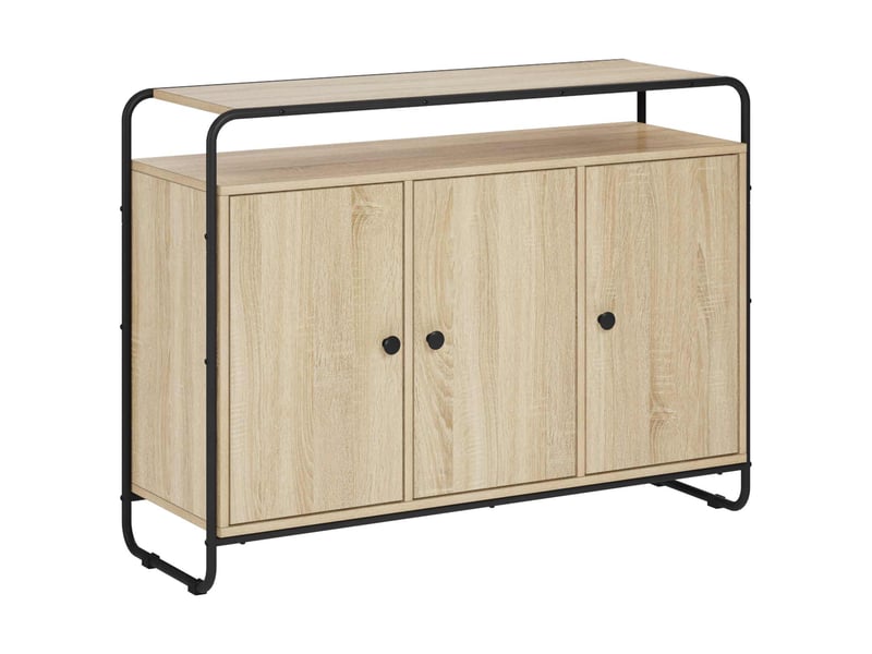  Buffet salon, buffet de rangement chêne sonoma 102x35x75 cm bois d'ingénierie shl2009  - Conforama A