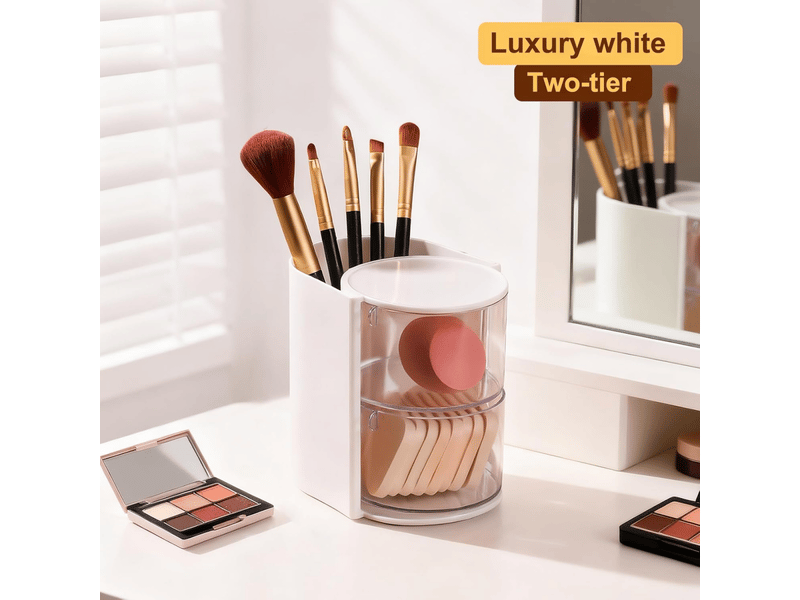  Boite rangement maquillagerangement makeup organizer, rangement maquillage rotatif organisateur de maquillages rotatif à 180°  - Conforama B