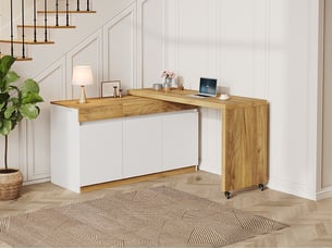 Bureau d'angle LEYTN  158 cm coloris naturel
