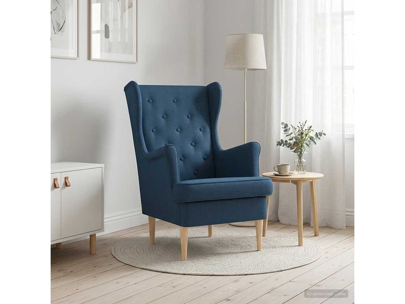 Vidaxl fauteuil bleu tissu - Conforama B