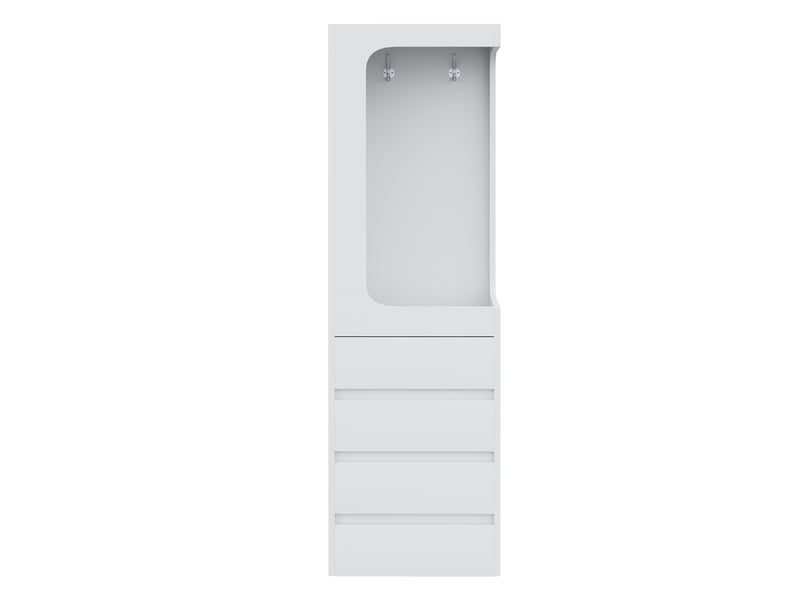  Armoire penderie 1 porte avec 4 tiroirs 70 x 40 x 170 cm LDB00431AAK - Conforama D