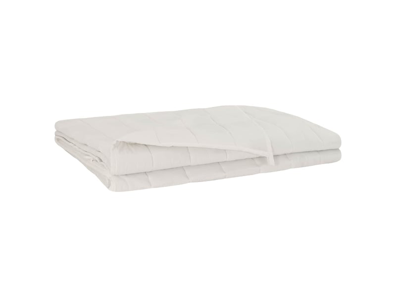  Couverture lestée, couverture pondérée blanc 155x220 cm 11 kg 100% coton 205t shl70188  - Conforama A