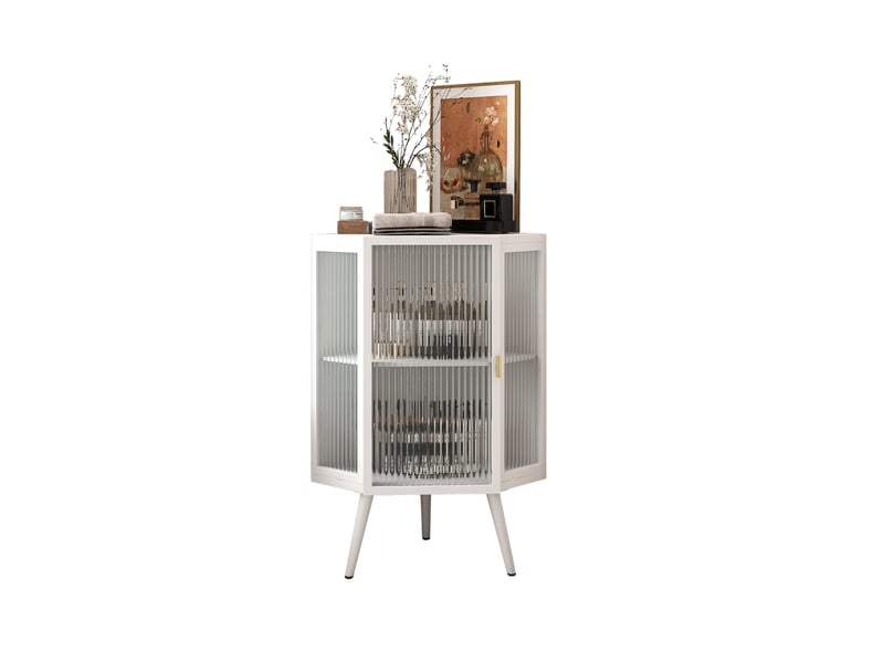 Meuble d'angle salle de bains 2 niveaux 56 x 42,5 x 80 cm homvra - Conforama A