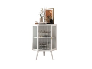 Meuble d'angle salle de bains 2 niveaux 56 x 42,5 x 80 cm homvra