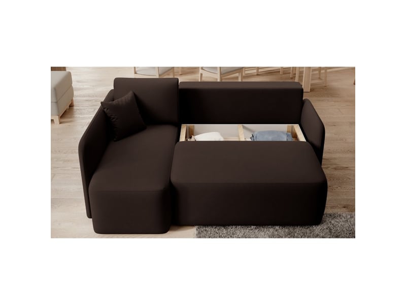  Canapé d'angle collection hedson coloris marron  - Conforama D