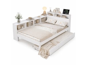Lit gigogne 120x200cm <strong>WISHDOR</strong>  <strong></strong> coloris blanc