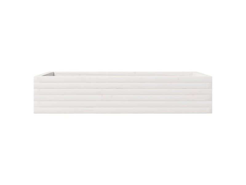  Jardinière - bac à fleurs blanc 110x60x23 cm bois de pin massif  - Conforama E