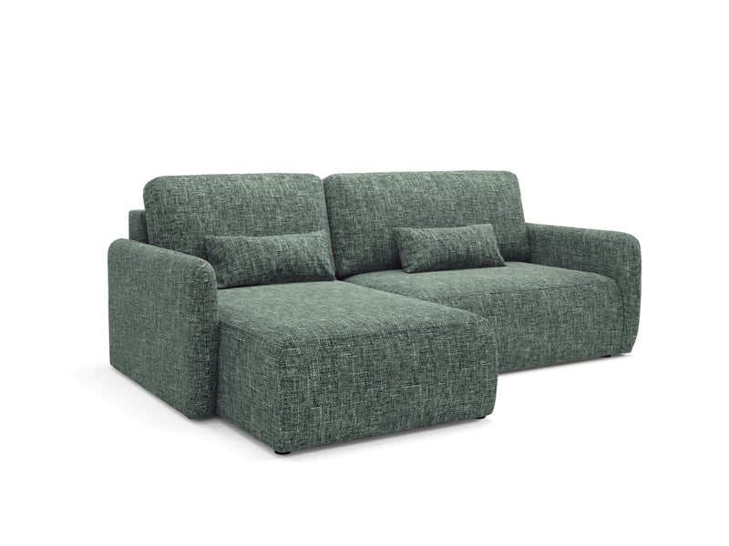  Canapé d'angle convertible livello l vert  - Conforama C