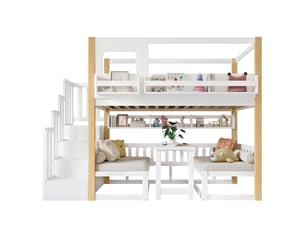 Lit superposé 90x200 cm <strong>OKWISH</strong>  <strong></strong> coloris bicolore